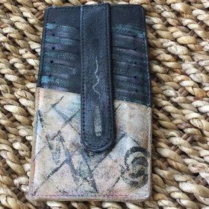 Credit card wallet double sided Leather
